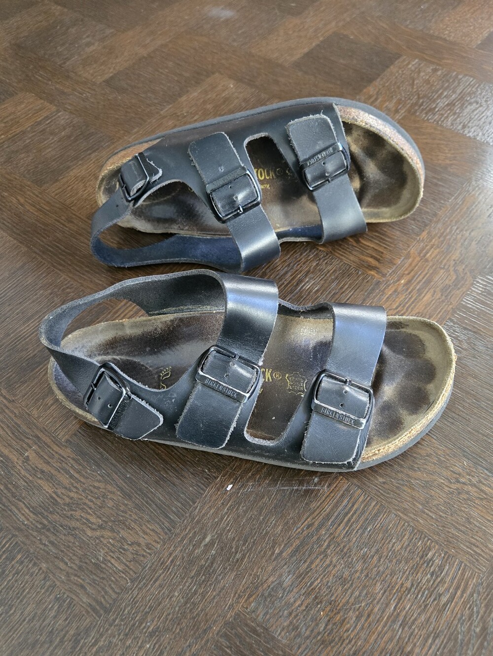 Black Birkenstock Milano Sandals w/Slingback Buckle Size 41 Women's 10 Men’s 8